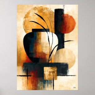 Poster Vase Susuki Sérénité Japonais Organique Moderne