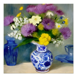 Poster Vase tranquille des fleurs Imprimer