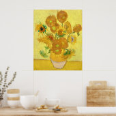 Poster Vase with fifteen sunflowers by Vincent Van Gogh (Cuisine)