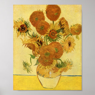 Poster Vase with Fifteen Sunflowers, Van Gogh Fine Art