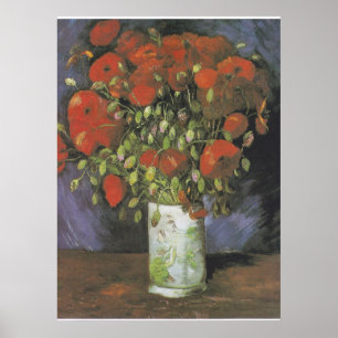 Poster Vase with Red Poppies Vincent van Gogh