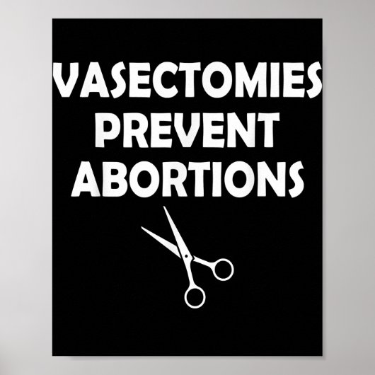 Poster Vasectomies Empêcher l'avortement Feministe Droit  (Devant)