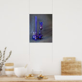Poster Vases verticales en verre bleu (Cuisine)