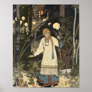 Poster Vasilisa the Beautiful at the Hut of Baba Yaga - I