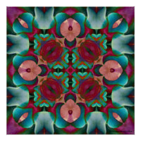 Vastes bleu rose et bleu vert kaléidoscope