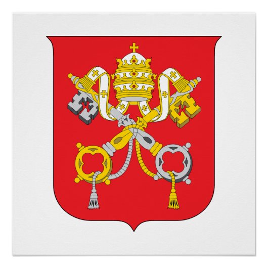 Poster Vatican country coat arms symbol emblem flag (Devant)