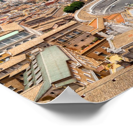 Poster Vatican, Italie : Vue aérienne Carré de Saint-Pier (Coin)