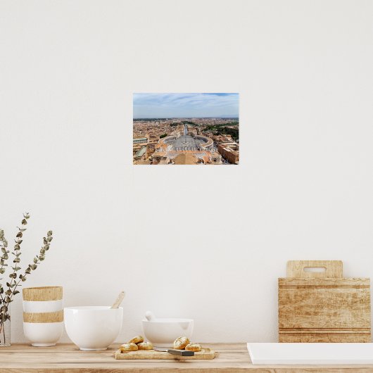 Poster Vatican, Italie : Vue aérienne Carré de Saint-Pier (Cuisine)