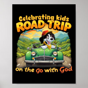 Poster VBS Road Trip Enfants En Route Avec Dieu
