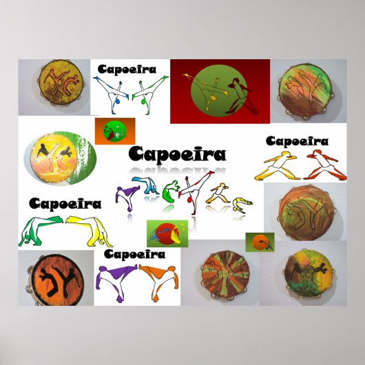 poster vechtsport capoeira kicks (Voorkant)