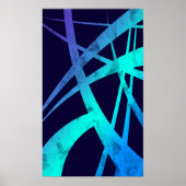 Poster Vecteurs bleus Abstraits (Devant)