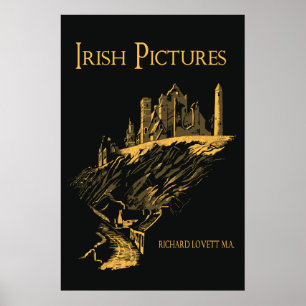 Poster Vector Art Rock of Cashel Ireland, livre de couver