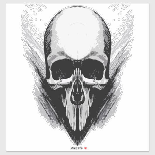 Poster vectorschedel sticker (Vel)
