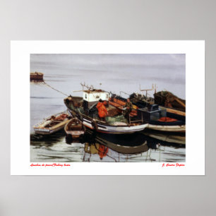 Poster Vedettes de pêche/Fishing boats