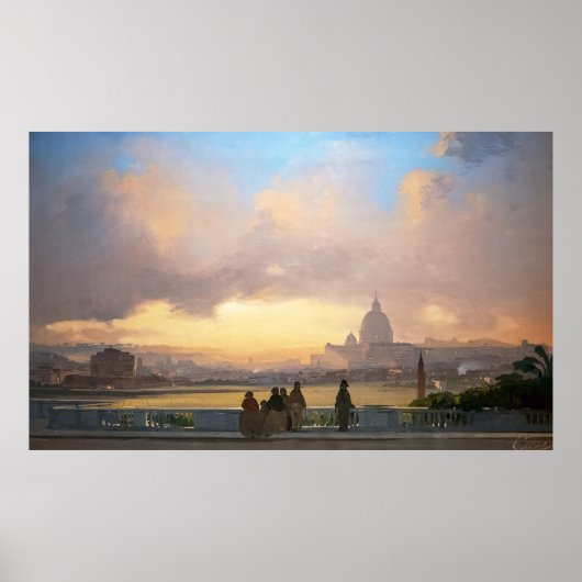 Poster Veduta di Roma dal Pincio (Devant)