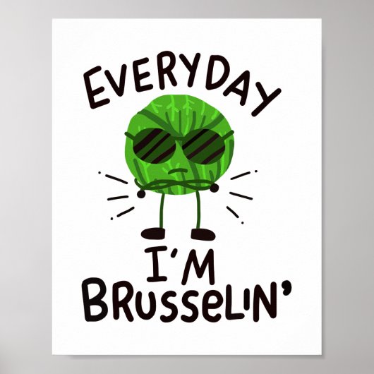 Poster Vegan Brussels Sprouts (Devant)