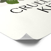 Poster Vegan Kitchen Wall Art Cruelty Free Minimalist (Coin)