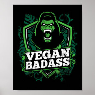 Poster Vegan Mal Fitness Gorilla Bodybuilding Beast
