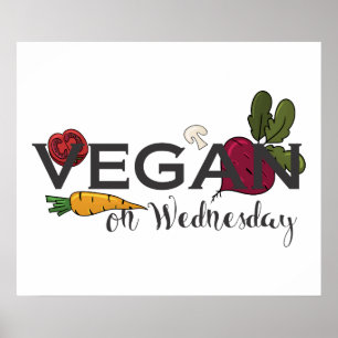 Poster Vegan mercredi