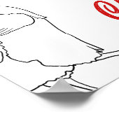 Poster Vegan poulet W rap musique drôle Citation (Coin)