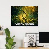 POSTER VEGAN ROCKS (Bureau à domicile)