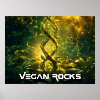 POSTER VEGAN ROCKS