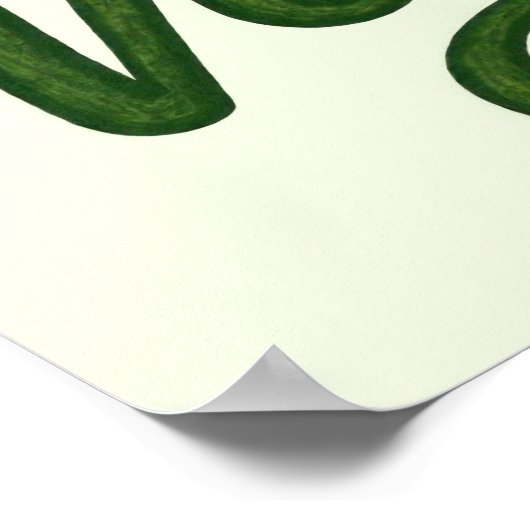 Poster Vegan vert (Coin)