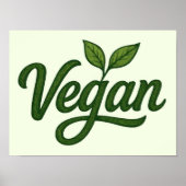 Poster Vegan vert (Devant)
