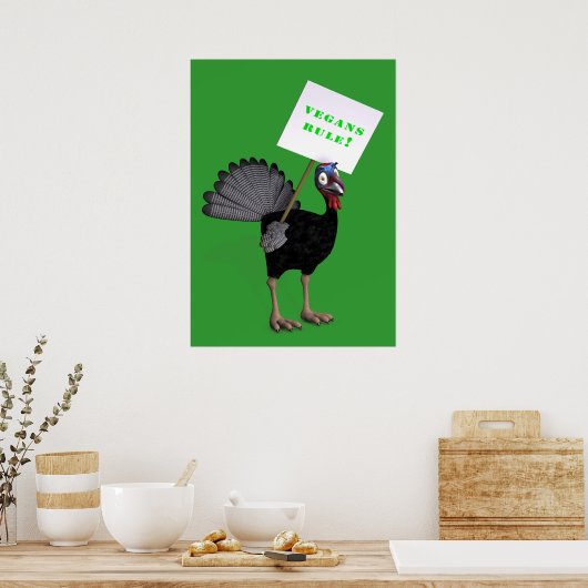 Poster Vegans Rule ! (Cuisine)