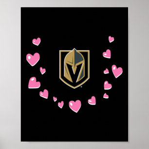 Poster Vegas Golden Knights Saint-Valentin Amour Officiel