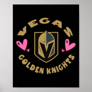 Poster Vegas Golden Knights Valentine Hearts officielleme