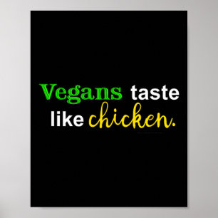 Poster Vegas Goût Comme Poulet Drôle Viande Grillin