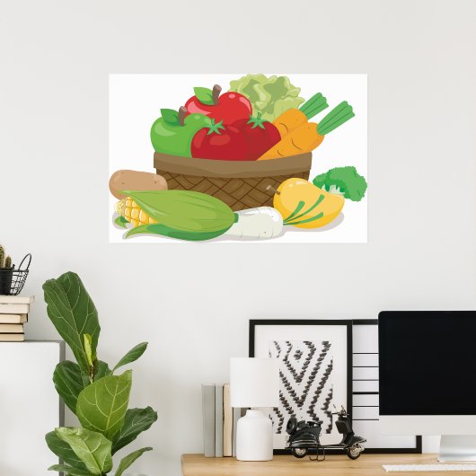 Poster Vegetable Basket (Bureau à domicile)