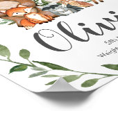 Poster Végétal Bois Animaux Statistiques de naissance Mur (Coin)