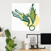 Poster Végétal électrique de maïs (Bureau à domicile)