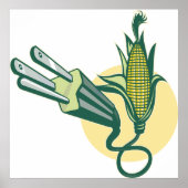 Poster Végétal électrique de maïs (Devant)