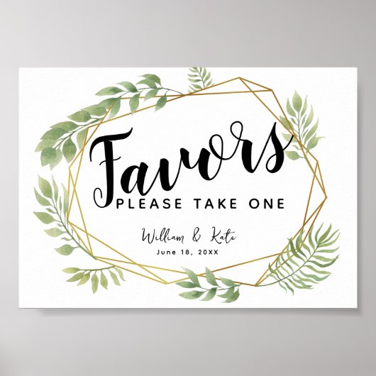 Poster végétal en cristal vert Panneau de fête/mariage (Devant)