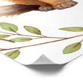 Poster Végétal Fox Woodland Animals Nursery (Coin)