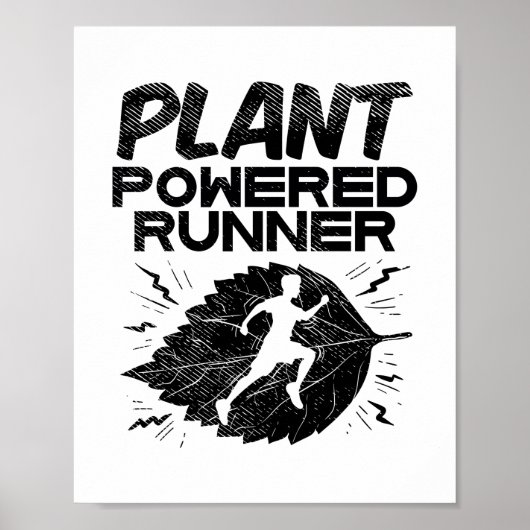 Poster Végétalien - Coureur Propulsé par les Plantes (Devant)