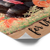 Poster Vegetarian Vegan Thanksgiving Turkey Thanks Funny (Coin)