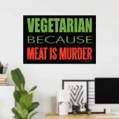 Poster Végétarien (Bureau à domicile)