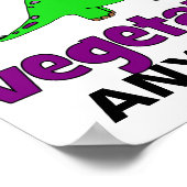 Poster Végétarien - Dinosaur Design (Coin)