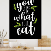 Poster Végétarien Vous êtes ce que vous mangez (Cuisine)