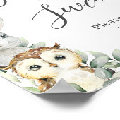 Poster Végétation Bois Animaux Bébé sont doux Traiteur (Coin)