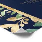 Poster Végétation de Noël moderne | Menu Boissons Marine (Coin)