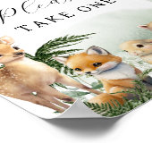 Poster Végétation des bois Favoriser le Baby shower (Coin)