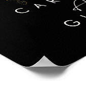 Poster Végétation et feuilles d'or | Cartes noires et cad (Coin)