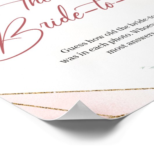 Poster Végétation rose doré Quel âge avait la future mari (Coin)