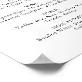 Poster Végétation tropicale Mariage blanc Boissons Menu S (Coin)