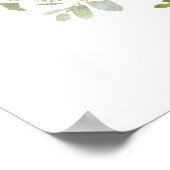 Poster Végéty rose or fille bébé arroser signe de bienven (Coin)